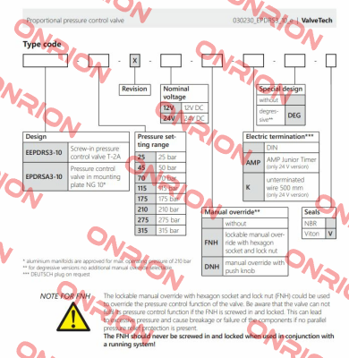 026.0007 / EEPDRS3-10-115-5-24V Fluid Team