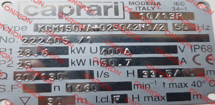 OR02098( for KCM150NA+025042N1/2) CAPRARI 