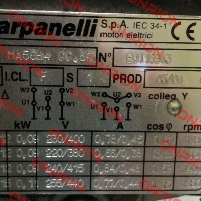 MOT３~MA56134 CC.59 N°EO116943 Carpanelli