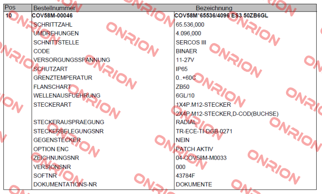 COV58M-00046 TR Electronic