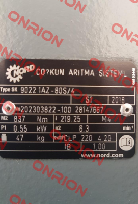 Type: SK 9022 1AZ-80S/4 Nord