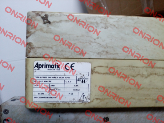 Type: APRI55 24V OXAR MOD. APRI Aprimatic