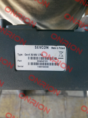 Type: Gen 4 36/48V 275A P/N: 634A42101 Sevcon