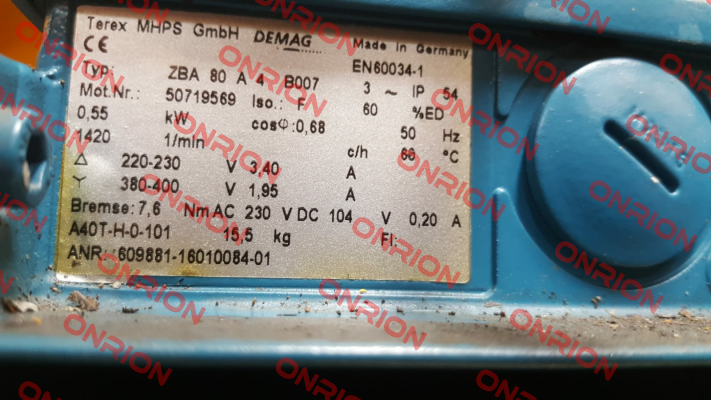 P/N: K0002073 Type: ZBA 80 A 4 B007 Demag