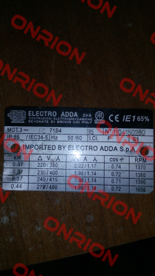 FC71B4 B5, Nr:1104150280 Electro Adda