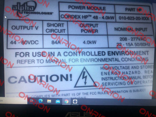 P/N: 010-623-20-040 Alpha Technologies