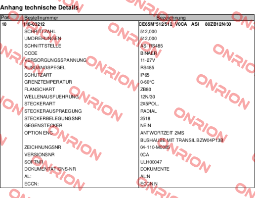 110-03212 TR Electronic