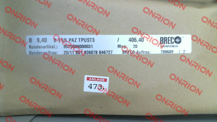 9,4 T1/5"/406,4-PAZ (160 xl 037) Brecoflex