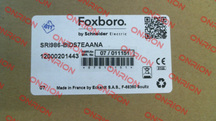 SRI986-BIDS7EAANA Foxboro (by Schneider Electric)