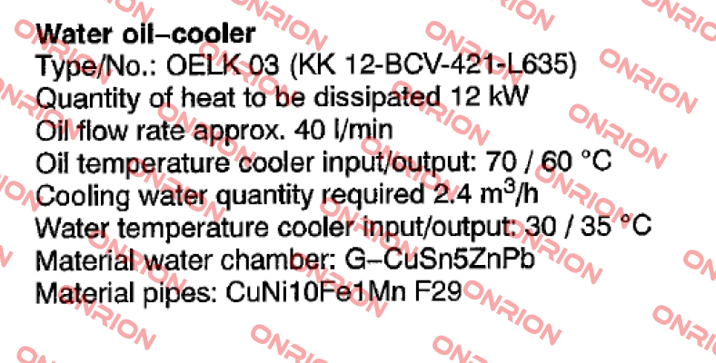 KK12-BCV-421(V1) L635  HS Cooler