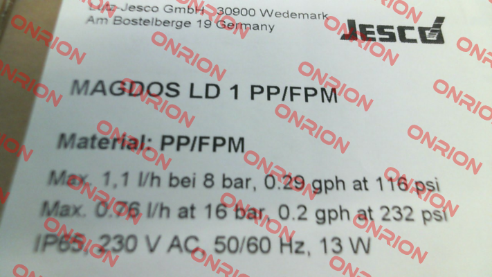 MAGDOS LD 1 PP/FPM (10241016) Jesco