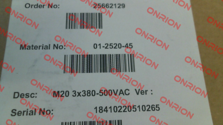 P/N: 01-2520-45 Type: M20 3x380-500VAC CG Emotron