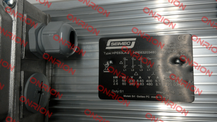 HPE 63 LA 2 230.400V-50HZ B34 Seimec (Rossi)