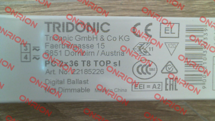 PC 2x36 T8 TOP sl 22185226 Tridonic