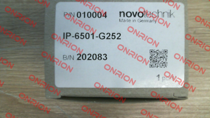 P/N: 400010004 Type: IP-6501-G252 Novotechnik