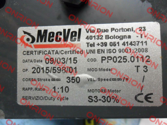 PP025.0112 Mecvel