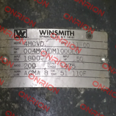 004MCVDDM1000LC  Winsmith