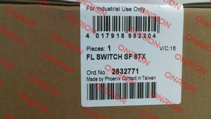 P/N: 2832771 Type: FL SWITCH SF 8TX Phoenix Contact