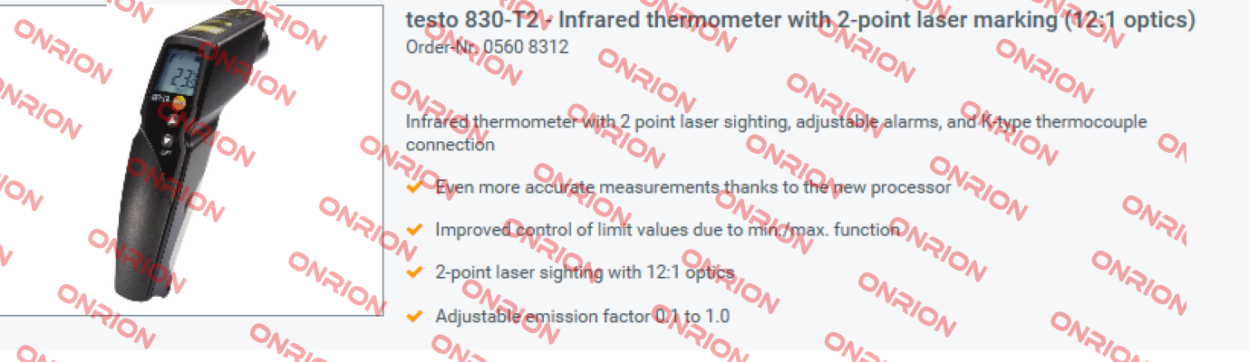 P/N: 0560 8312, Type: 830-T2 Testo