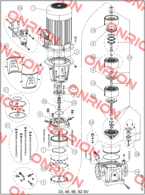 KL01AC0 / Type: KIT TEN D22 Q1BEGG+OR SV HC Lowara