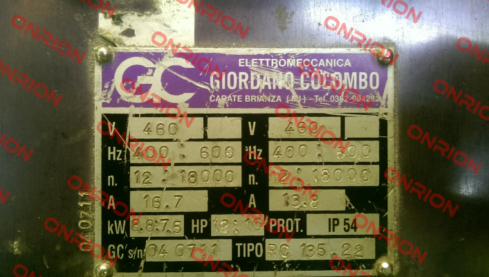 RC 135 HSK F 63 GIORDANO COLOMBO