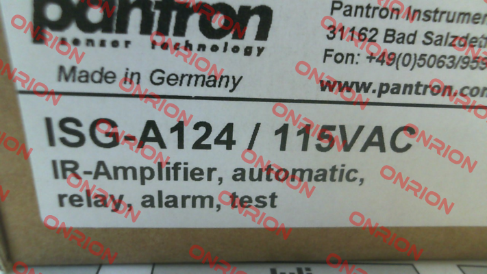 p/n: 9ISG112, Type: ISG-A124/115VAC Pantron