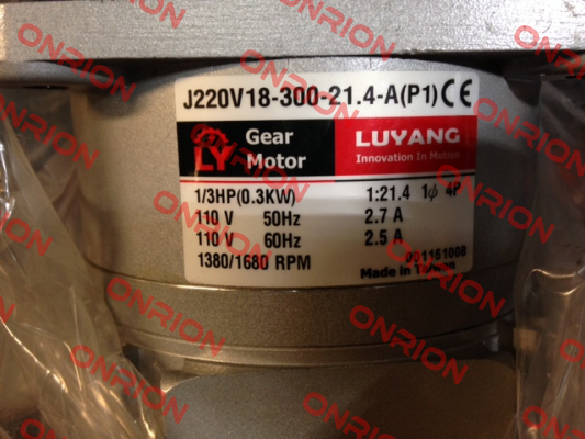 J220V18-300-21.4-A(P1)-G3  Luyang Gear Motor