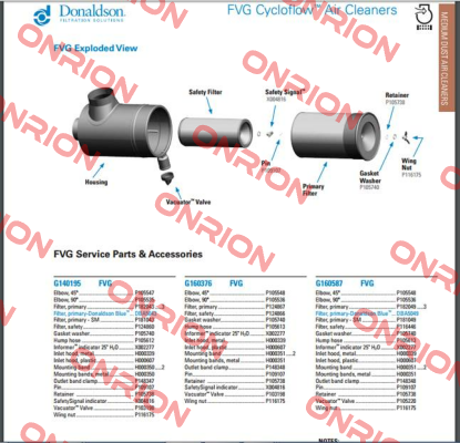 FVG160587 obsolette repl by 103-7663   Donaldson