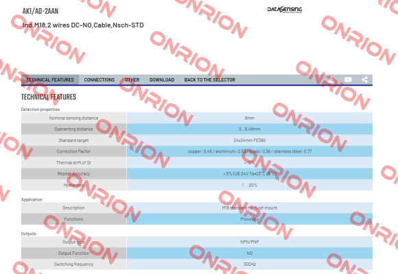 AK1/A0-2AAN Micro Detectors / Diell