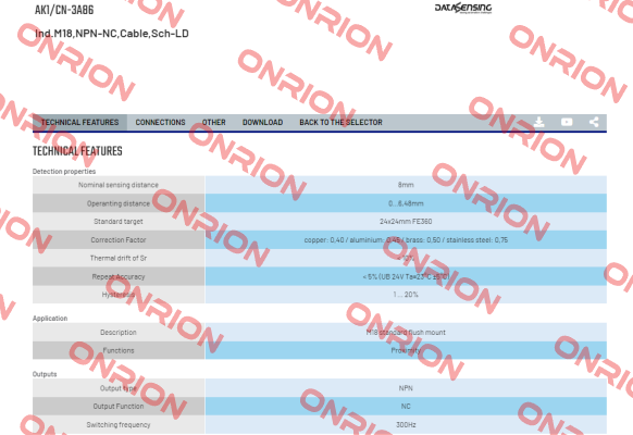 AK1/CN-3A86 Micro Detectors / Diell