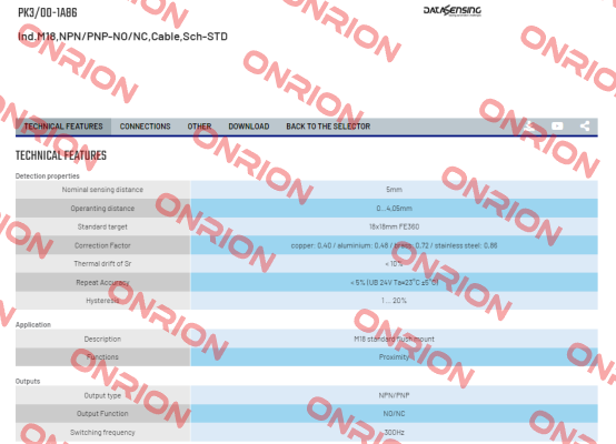 PK3/00-1A86 Micro Detectors / Diell