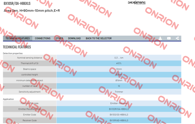 BX10SR/0A-HB6XLS Micro Detectors / Diell