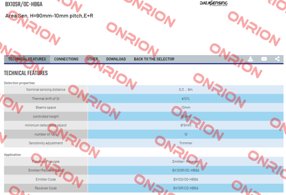 BX10SR/0C-HB6A Micro Detectors / Diell