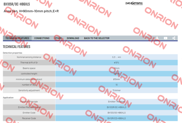 BX10SR/0C-HB6XLS Micro Detectors / Diell