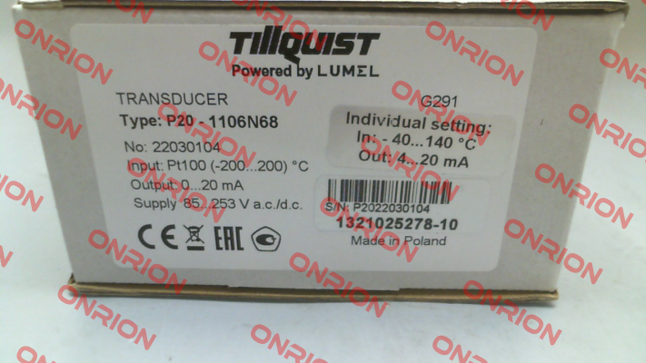 P20 transducer Tillquist