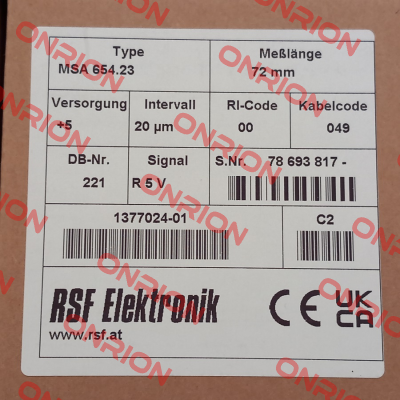 MSA 654.23 Rsf Elektronik