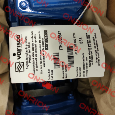 JE1-110 G10 NT20 Varisco pumps