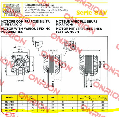 82V-4025/6 Euro Motors Italia