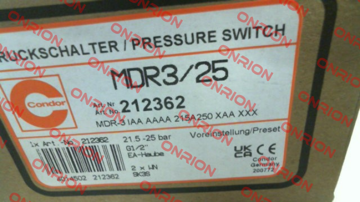 MDR 3/25  272885 Condor