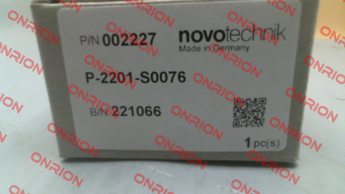 P/N: 400002227 Type: P-2201-S0076 Novotechnik