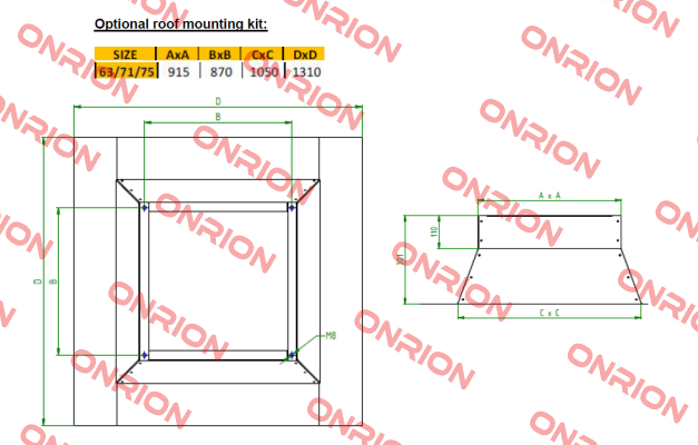 Mounting kit fot FC 756 T  Dynair