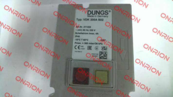 P/N: 211222, Type: VDK 200A S02 Dungs