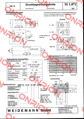 DBD10-Z10-F140-ARV/BRV Weidemann