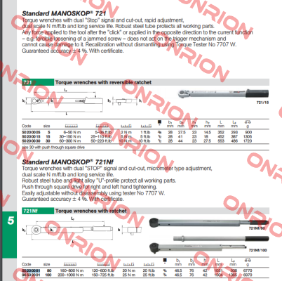 P/N: 50200081 Type: 721NF/80  Stahlwille