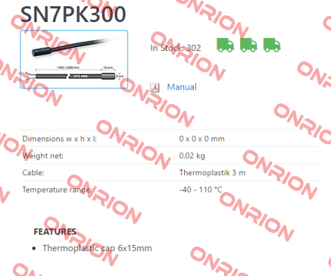 SN7PK300  Dixell