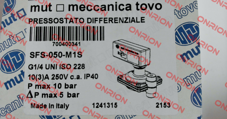 7.004.00027 / 7.004.00341 Mut Meccanica Tovo SpA