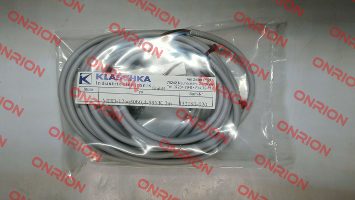 MDD-12aq50b0,4-55NK 2m 132160-020 Klaschka